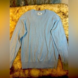 William Rast 100% Cotton Classic Pullover Light Blue Minimal Preppy Mens Capsule